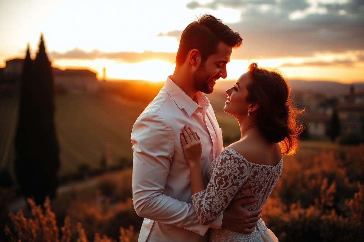 Elena and David in Tuscany